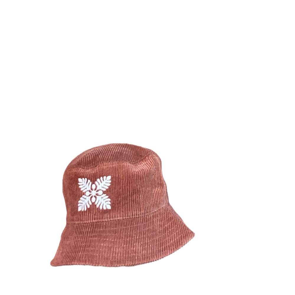 Hawaiian print quilt pattern cordorouy bucket hat ulu print